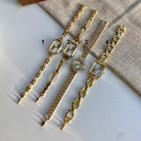Luxurious Zircon Retro Style Golden Digital Dial Fashion Watch - Thumbnail 9