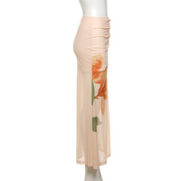 BOTANICAL PRINT HIGH WAIST SKIRT - Thumbnail 2