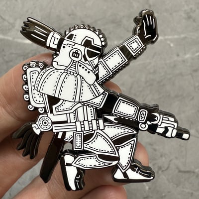 Galaztec trooper 2" enamel pin