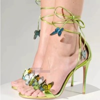 New Strap Butterfly High Heels  - Thumbnail 4