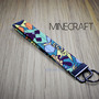 Fabric Key Fob Wristlet | Gamer Keychain with Super Mario & Pokémon Designs | Geek Gift | Nintendo-Inspired Wrist Strap-3