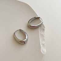Korean Classic gold silver Hoop earrings for women Girls Jewelry Gift - Thumbnail 4