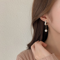 Luxury Simple Classic Imitation Pearl Drop Earrings for Women - Thumbnail 2