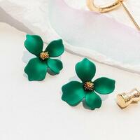 8 Colors Sweet Flower Earrings For Women - Thumbnail 5