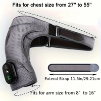 Wireless Heating Massager – 3 Heat & Vibration Settings | Shoulder & Knee Wrap with Adjustable Straps | USB Rechargeable & Portable for Home & Travel - Thumbnail 1