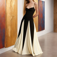 Elegant Sexy Women's Splice Color Dress Backless   - Thumbnail 8
