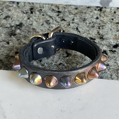 1-row rainbow standard british stud wristband #1