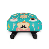 Women Cute Backpack Green Breakfast Parade - Thumbnail 5