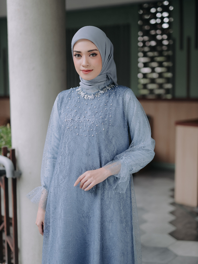 Amara Tulle Dress - Luxury Tulle Sheer Dress, Modest tulle dress, Wedding party dress, modest graduation dress, Modest bridesmaid dress,