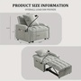 3-in-1 Convertible Sleeper Sofa Chair Bed – Adjustable Recliner with USB & Phone Holder | Space-Saving -1