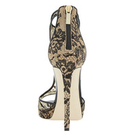 Sexy lace mesh high heels plus size sandals - Thumbnail 5