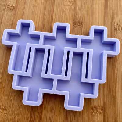 3" cross silicone mold