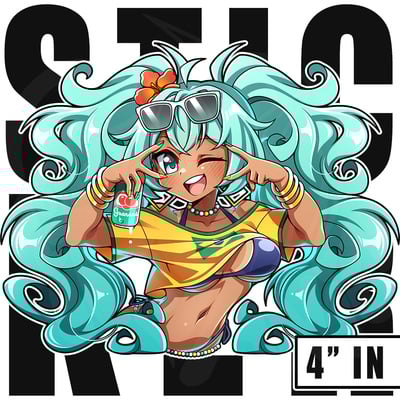 4" vinyl stickers: brazilian miku
