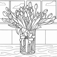 Coloring Book for Adults - 100 Elegant Flower Coloring Pages - Adults And Kids Coloring Book, Greyscale, Bold and Easy Floral Coloring Pages - Thumbnail 4