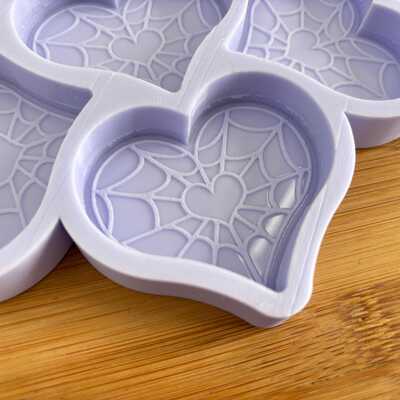 Cobweb heart silicone mold