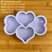 Cobweb Heart Silicone Mold - Thumbnail 1