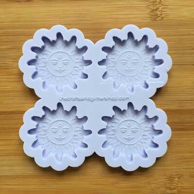 Sun with face silicone mold