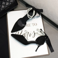 Black Women’s Pointed Toe Classic High Heels  - Thumbnail 1