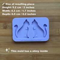 Sitting Cat Silhouette Silicone Mold - Thumbnail 1