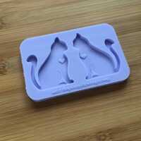 Sitting Cat Silhouette Silicone Mold - Thumbnail 2