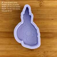 Skull Candle Silicone Mold - Thumbnail 1