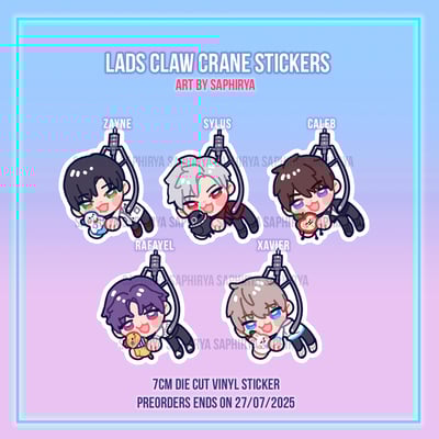 [preorder] love and deepspace caleb sylus xavier rafayel zayne claw crane keychain