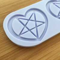 Heart Pentagram Silicone Mold - Thumbnail 2