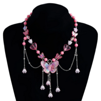 Exquisite Butterfly Pendant Necklace - Thumbnail 4