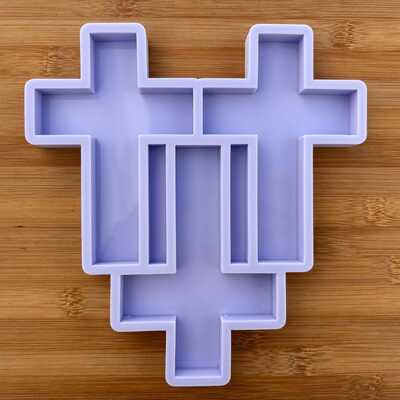 5" cross silicone mold