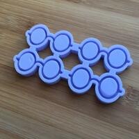 Nerdy Round Reading Glasses Silicone Mold - Thumbnail 2