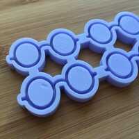 Nerdy Glasses Outline Silicone Mold - Thumbnail 2