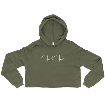 Faith first | chayilpreneur activewear crop hoodie