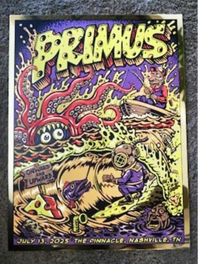 GOLD FOIL (1) Primus Nashville poster 