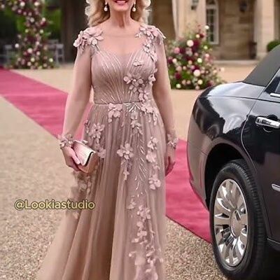 Elegant a line lace appliques mother of the bride/ groom dresses formal evening dress - Thumbnail 1