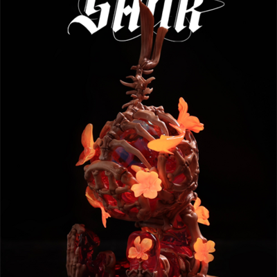 Arttoy "good night series-whale bloom-red" by sank toys - Thumbnail 2