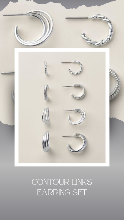 Contour Links Earring Set