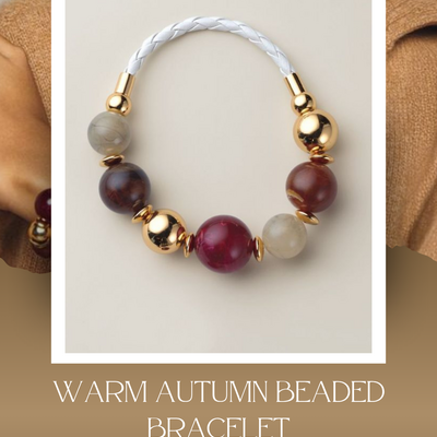 Warm autumn beaded bracelet