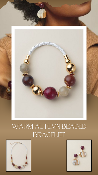 Warm Autumn Beaded Bracelet