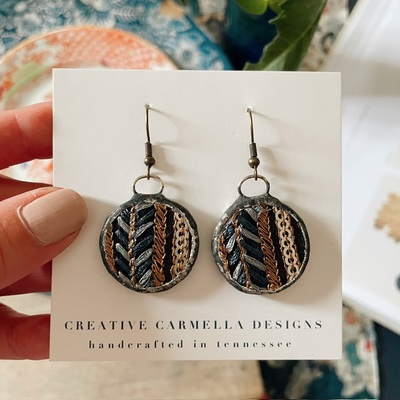 “woven together” earrings no.08