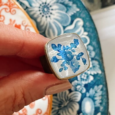 Hand painted ring no.03