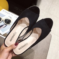 Women's suede solid color braided hemp rope slippers 3 colors - Thumbnail 4