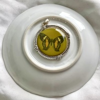 Butterfly and Peacock Vintage Style Pendant Set - Thumbnail 2