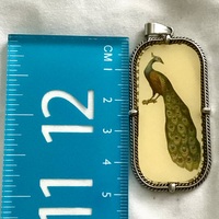 Butterfly and Peacock Vintage Style Pendant Set - Thumbnail 10