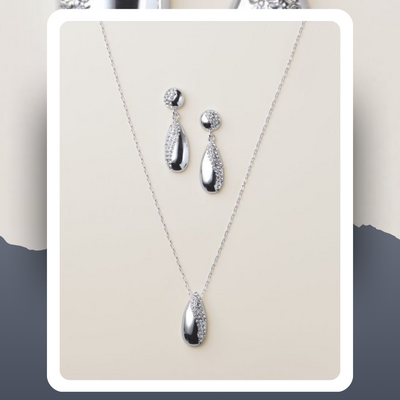 Radiant pave teardrop set - Thumbnail 3