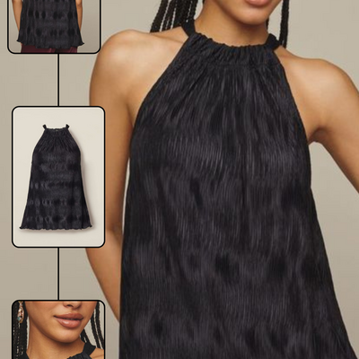 Textured halter top