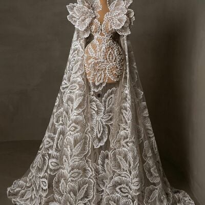 Luxury wedding dress, mermaid lace bridal dress bridal gown - Thumbnail 2