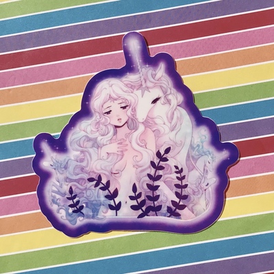 4 x 4 inch Amalthea GLOSSY sticker