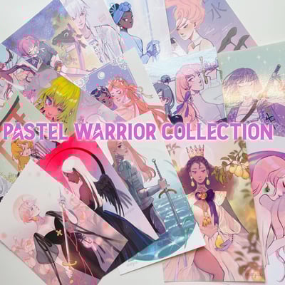 Pastel warrior collection - 15 prints + sticker sheet!