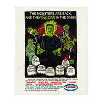 50x60 Aurora GLOW Monsters 1969 Comic Book Ad Throw Blanket - Thumbnail 3