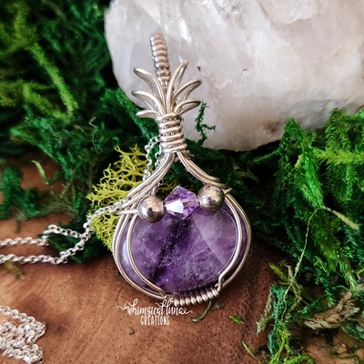 Sterling Silver Pendant w/Amethyst